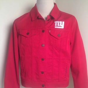 New York Giants Women's XL Levi's Twill Red Jacket